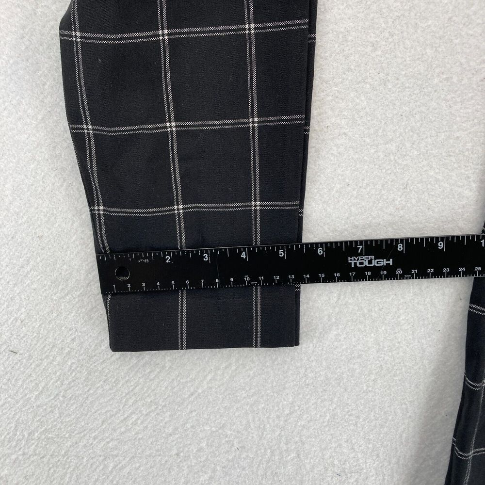 Old Navy Pixie Pants Women's 2 Black Plaid Stretch Fabric Slim Leg Ankle Pants - Picture 9 of 12